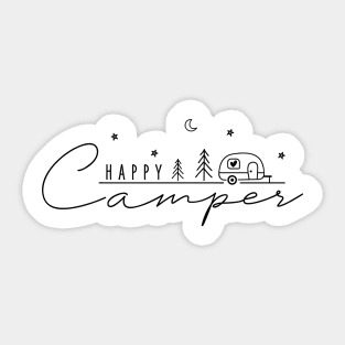 HAPPY Camper (black) Sticker